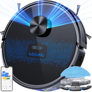 Lubluelu Robot Vacuum 4000Pa, 2 in 1 Robot Vacuum Cleaner and Mop, Lidar Navigation, 5 Editable Mapping,10 No-go Zones,App/Alexa, Robot Vacuum Cleaner for Pet Hair, Carpet,Hard Floor SL60D