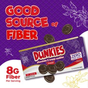 ChocZero Keto Chocolate Sandwich Cookies with Creme – Low Sugar Gluten Free Dunkies (1 Box, 9oz)