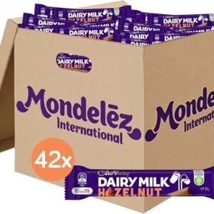 Cadbury Dairy Milk Hazelnut Chocolate Bar, 42 x 55 Grams