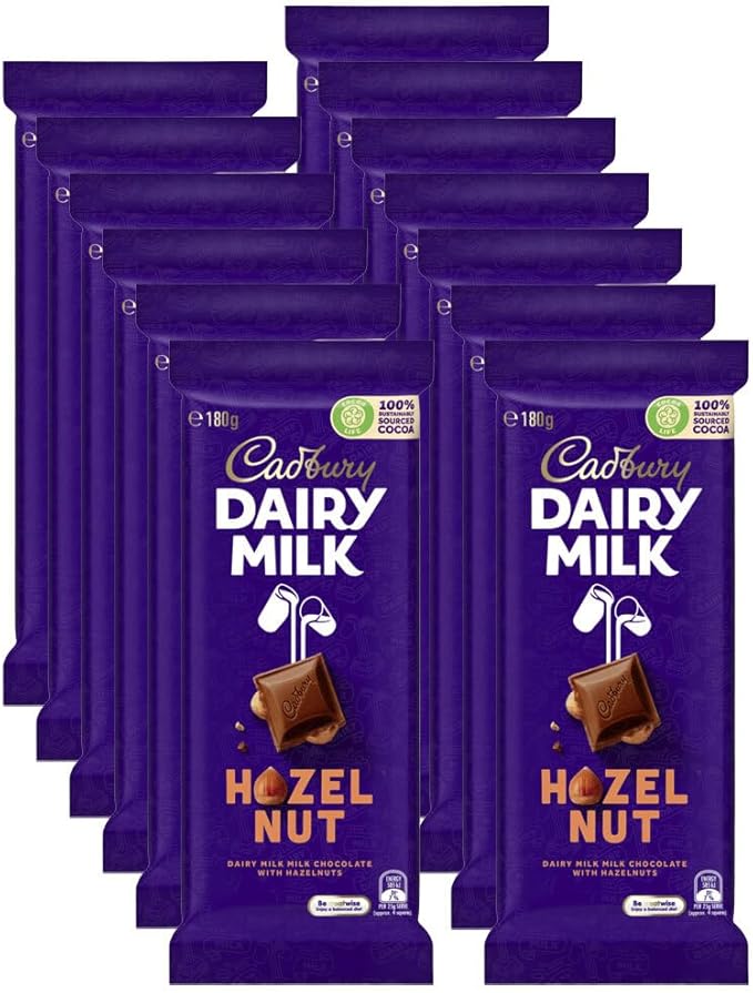 Cadbury Dairy Milk Hazelnut Chocolate Block 13 Pack, 13 x 180g